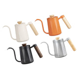 Maxbell Hanging Ear Coffee Pot 550ml Insulated Milk Warmer for Home Coffee Shop Gift White