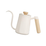 Maxbell Hanging Ear Coffee Pot 550ml Insulated Milk Warmer for Home Coffee Shop Gift White