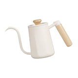 Maxbell Hanging Ear Coffee Pot 550ml Insulated Milk Warmer for Home Coffee Shop Gift White