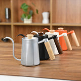 Maxbell Hanging Ear Coffee Pot 550ml Insulated Milk Warmer for Home Coffee Shop Gift White