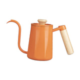 Maxbell Hanging Ear Coffee Pot 550ml Insulated Milk Warmer for Home Coffee Shop Gift Orange
