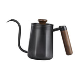 Maxbell Hanging Ear Coffee Pot 550ml Insulated Milk Warmer for Home Coffee Shop Gift Black