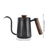 Maxbell Hanging Ear Coffee Pot 550ml Insulated Milk Warmer for Home Coffee Shop Gift Black