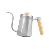 Maxbell Hanging Ear Coffee Pot 550ml Insulated Milk Warmer for Home Coffee Shop Gift Silver