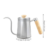 Maxbell Hanging Ear Coffee Pot 550ml Insulated Milk Warmer for Home Coffee Shop Gift Silver