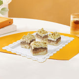 Maxbell Cupcake Serving Tray Iron Tea Party Serving Platter for Baby Shower Birthday White