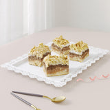 Maxbell Cupcake Serving Tray Iron Tea Party Serving Platter for Baby Shower Birthday White