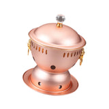 Maxbell Alcohol Burner Hot Pot Copper Pot Buffet Hot for Family Gathering BBQ Parties Rose Gold