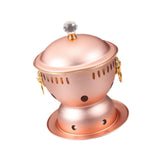 Maxbell Alcohol Burner Hot Pot Copper Pot Buffet Hot for Family Gathering BBQ Parties Rose Gold