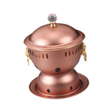 Maxbell Alcohol Burner Hot Pot Copper Pot Buffet Hot for Family Gathering BBQ Parties Copper Color