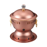 Maxbell Alcohol Burner Hot Pot Copper Pot Buffet Hot for Family Gathering BBQ Parties Copper Color