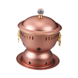 Maxbell Alcohol Burner Hot Pot Copper Pot Buffet Hot for Family Gathering BBQ Parties Copper Color