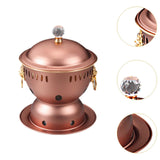 Maxbell Alcohol Burner Hot Pot Copper Pot Buffet Hot for Family Gathering BBQ Parties Copper Color