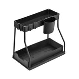 Maxbell Sink Organizer Storage Drawer L Shaped Sliding Multipurpose Sink Shelf 1pc black