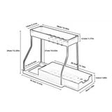 Maxbell Sink Organizer Storage Drawer L Shaped Sliding Multipurpose Sink Shelf 1pc white