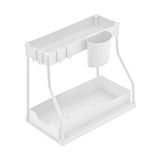 Maxbell Sink Organizer Storage Drawer L Shaped Sliding Multipurpose Sink Shelf 1pc white