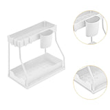 Maxbell Sink Organizer Storage Drawer L Shaped Sliding Multipurpose Sink Shelf 1pc white