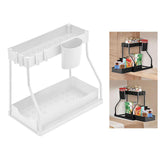 Maxbell Sink Organizer Storage Drawer L Shaped Sliding Multipurpose Sink Shelf 1pc white