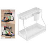 Maxbell Sink Organizer Storage Drawer L Shaped Sliding Multipurpose Sink Shelf 1pc white