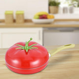 Maxbell Nonstick Frying Pan with Handle Induction Cooker Compatibility Round Skillet Tomato Shaped