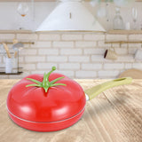Maxbell Nonstick Frying Pan with Handle Induction Cooker Compatibility Round Skillet Tomato Shaped