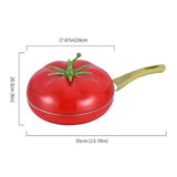 Maxbell Nonstick Frying Pan with Handle Induction Cooker Compatibility Round Skillet Tomato Shaped