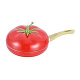Maxbell Nonstick Frying Pan with Handle Induction Cooker Compatibility Round Skillet Tomato Shaped