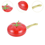 Maxbell Nonstick Frying Pan with Handle Induction Cooker Compatibility Round Skillet Tomato Shaped