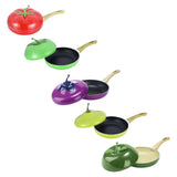 Maxbell Nonstick Frying Pan with Handle Induction Cooker Compatibility Round Skillet Tomato Shaped