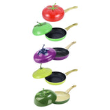 Maxbell Nonstick Frying Pan with Handle Induction Cooker Compatibility Round Skillet Tomato Shaped