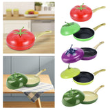 Maxbell Nonstick Frying Pan with Handle Induction Cooker Compatibility Round Skillet Tomato Shaped