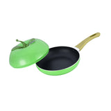 Maxbell Nonstick Frying Pan with Handle Induction Cooker Compatibility Round Skillet Apple Shaped