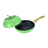 Maxbell Nonstick Frying Pan with Handle Induction Cooker Compatibility Round Skillet Apple Shaped