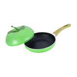 Maxbell Nonstick Frying Pan with Handle Induction Cooker Compatibility Round Skillet Apple Shaped