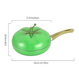 Maxbell Nonstick Frying Pan with Handle Induction Cooker Compatibility Round Skillet Apple Shaped