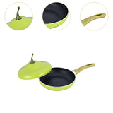 Maxbell Nonstick Frying Pan with Handle Induction Cooker Compatibility Round Skillet Pear Shaped