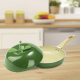 Maxbell Nonstick Frying Pan with Handle Induction Cooker Compatibility Round Skillet Avocado Shaped