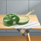 Maxbell Nonstick Frying Pan with Handle Induction Cooker Compatibility Round Skillet Avocado Shaped