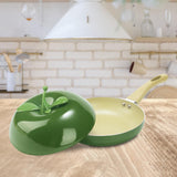 Maxbell Nonstick Frying Pan with Handle Induction Cooker Compatibility Round Skillet Avocado Shaped