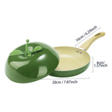 Maxbell Nonstick Frying Pan with Handle Induction Cooker Compatibility Round Skillet Avocado Shaped