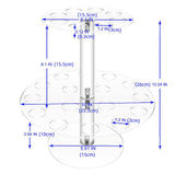 Maxbell Ice Cream Cone Holder 24 Holes 2-tier Clear for Birthday Anniversaries Party