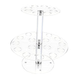 Maxbell Ice Cream Cone Holder 24 Holes 2-tier Clear for Birthday Anniversaries Party