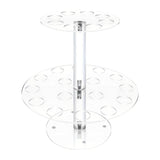 Maxbell Ice Cream Cone Holder 24 Holes 2-tier Clear for Birthday Anniversaries Party