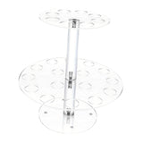 Maxbell Ice Cream Cone Holder 24 Holes 2-tier Clear for Birthday Anniversaries Party