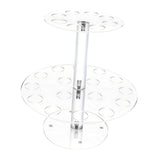 Maxbell Ice Cream Cone Holder 24 Holes 2-tier Clear for Birthday Anniversaries Party