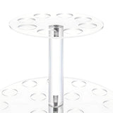 Maxbell Ice Cream Cone Holder 24 Holes 2-tier Clear for Birthday Anniversaries Party