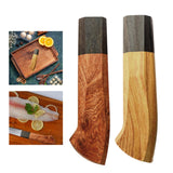 Maxbell Japanese Chef Knife Handle Smooth Knife Repair Handle Wooden DIY Replacement Wood