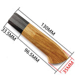Maxbell Japanese Chef Knife Handle Smooth Knife Repair Handle Wooden DIY Replacement Brown