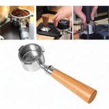 Maxbell 51mm Bottomless Portafilter Convenient for Coffee Lover Restaurant Household Wood