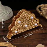 Maxbell Napkin Holder Tissue Paper Storage Holder Napkin Rack for Cafe Bedroom Decor gold